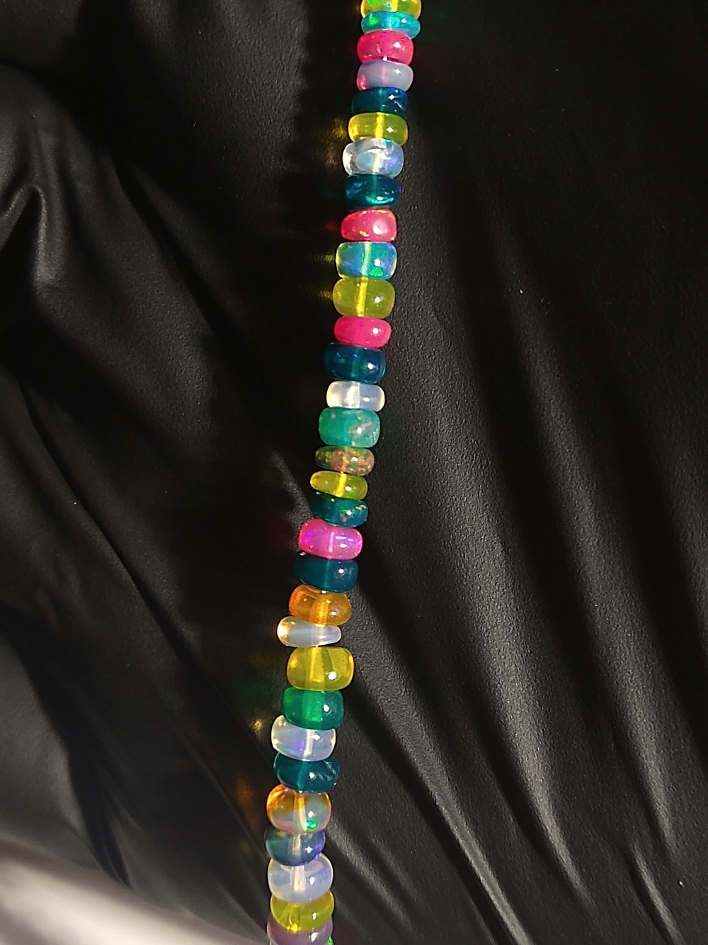 Natural Rainbow Opal Bead Bracelet